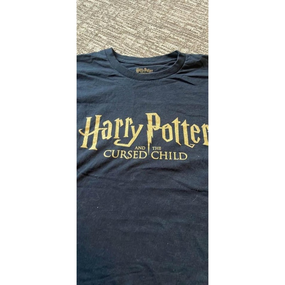 Harry Potter and the Cursed Child Shirt Mens 2XL Black Gold Graphic Tee UK Print